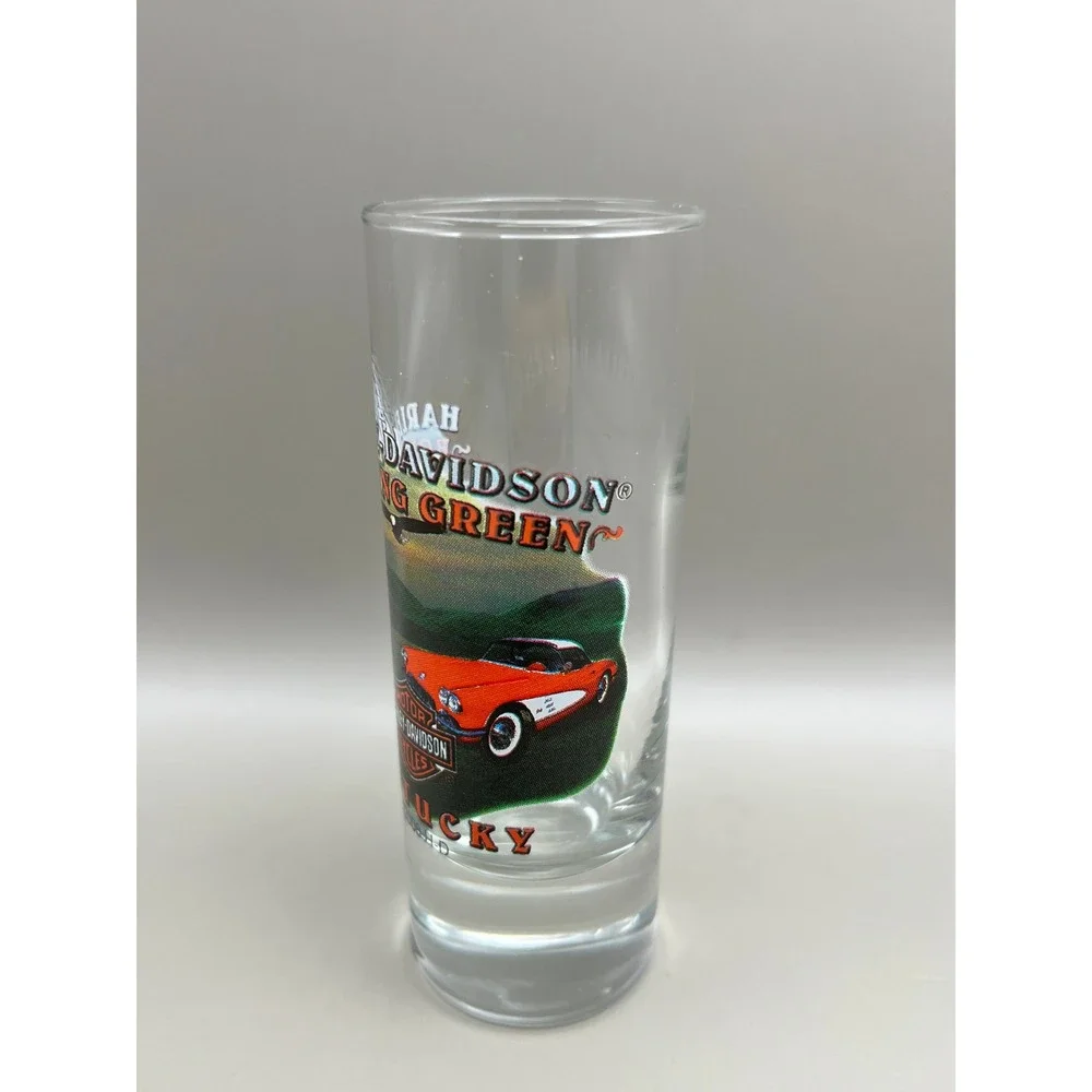 Harley-Davidson Bowling Green Kentucky Shot Glass 2008 Corvette Eagle Shooter